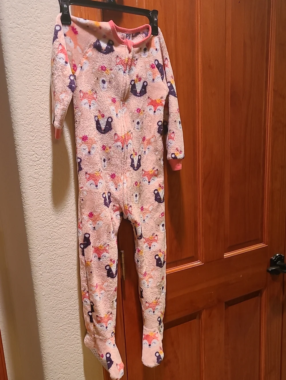 Place Pink Penguin Print Footed One-Piece Pajamas Size 4T
